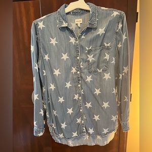 Sneak Peek Tencel Denim Star Shirt-Size Medium